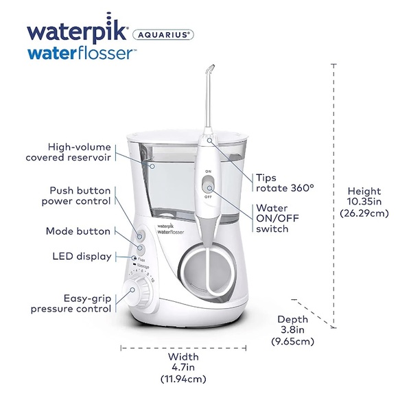 New! Waterpik Aquarius Water Flosser Professional for Teeth, Gums, Braces, - Picture 4 of 11